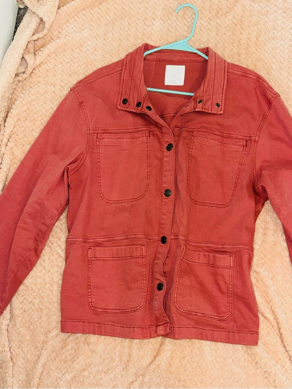 Lauren Conrad Women’s Rust Utility Jacket - Casual Button-Front